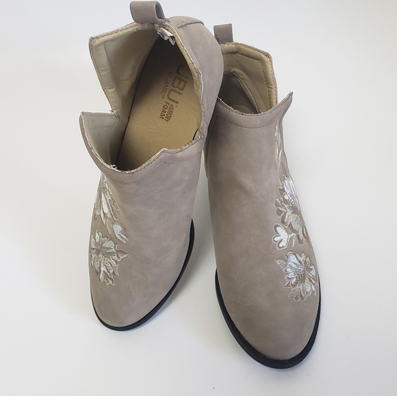 JBU BY JAMBU PARKER Beige Embroidered Booties 8 - Picture 2 of 8